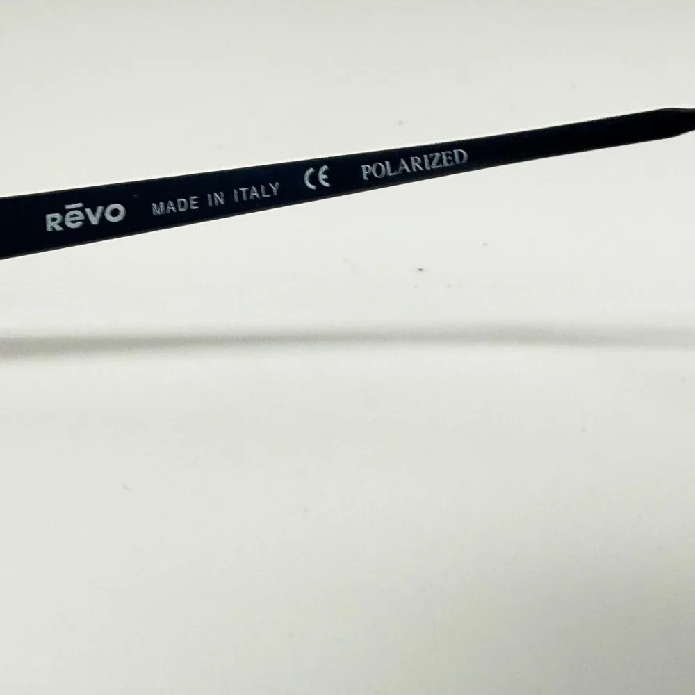 Revo 3027 081-S/61 Polarized Sunglasses Brown Metal Rectangle Made in Italy 55mm